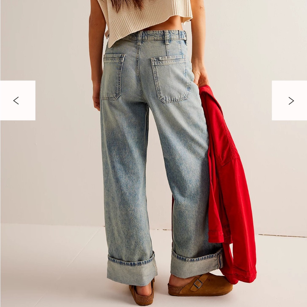 Free People We The Free Palmer Cuffed Jeans - Picture 2 of 10